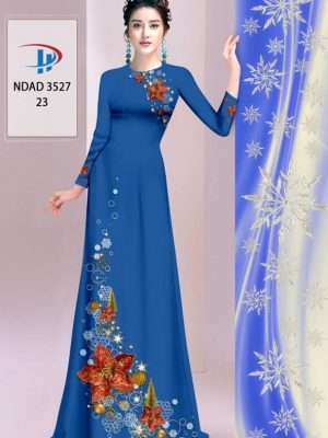 Vải Áo Dài Hoa In 3D AD NDAD3527 34